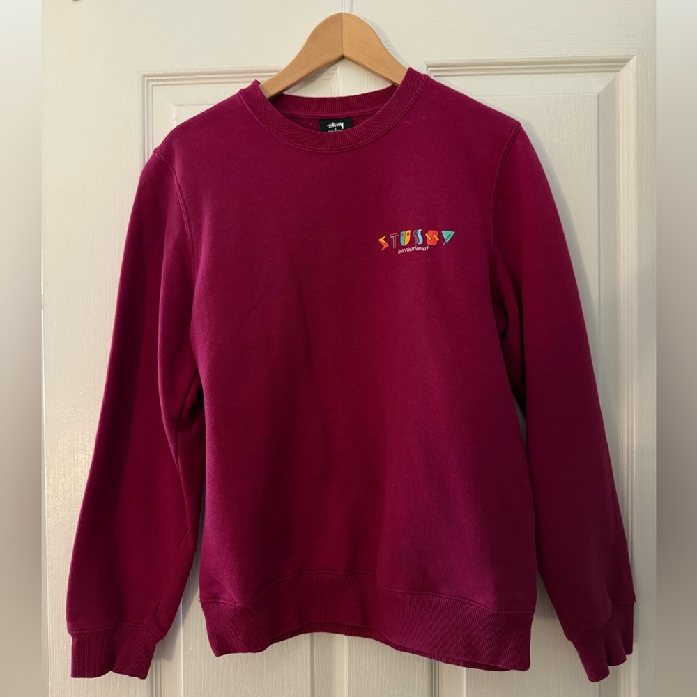 Stussy Magenta International Crewneck